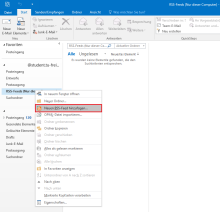 Right-click on RSS feeds, add new RSS feed